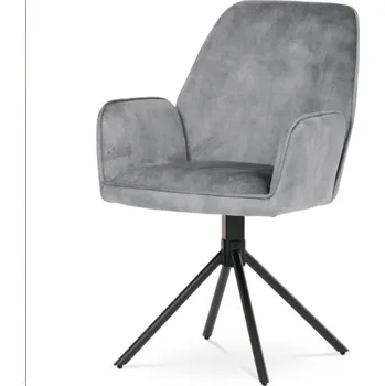 Jídelní židle Židle jídelní a konferenční stříbrná látka Autronic HC-511 SIL4