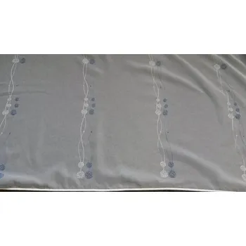 Záclona GERSTER Záclona voál s modrošedou výšivkou Gerster 11115/800 300 cm