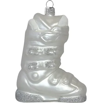 Vánoční ozdoba Skleněná lyžařská bota