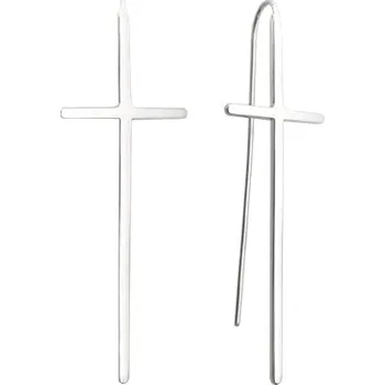 Náušnice Stříbrné naušnice kříže JMAS0063SE00