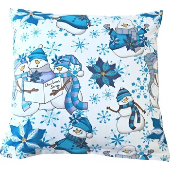 Povlak na dekorativní polštářek Povlak na polštářek Sněhulák 40x40 cm
