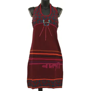 Dámské šaty Šaty krátké Asja XL vínová