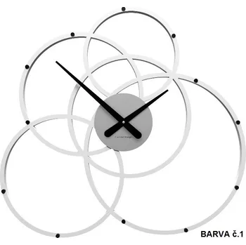 Hodiny Designové hodiny 10-215 CalleaDesign Black Hole 59cm(více barevných variant) Barva bílá-1 - RAL9003
