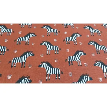 BYTEMA Bavlněná látka ZEBRA hnědá šíře 150 cm