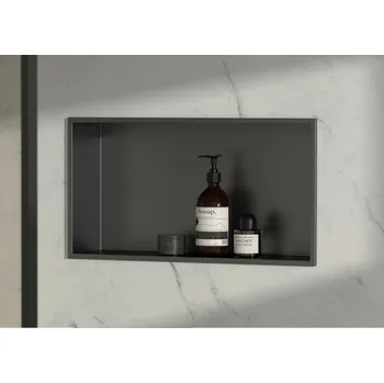 #N/A INSERTA zapuštěná police do obkladu 51x27x12 cm, antracit (1301-53B)