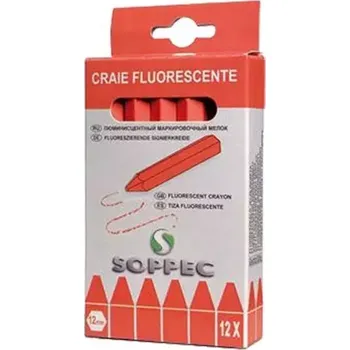 Barva ve spreji Značkovací křídy červené fluorescenční značkovací křída 1 ks