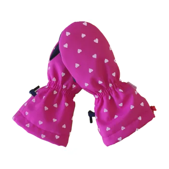 Rukavice Fantom Softshellové rukavice PRODLOUŽENÉ s KOŽÍŠKEM - růžové + reflexní potisk velikost rukavic: 2