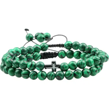 Náramek Amparo Miranda® Náramek s kameny Cross AM3503, Materiál Malachyt