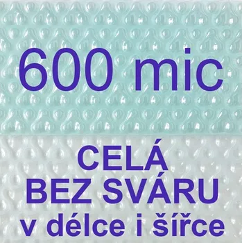 Sparkly POOL Solární plachta - fólie na bazén 600 mic transparentní - vzor 3 bubliny - celá bez sváru - Šíře 3,5m
