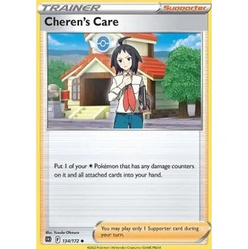 Sběratelská karetní hra Pokémon BRS 134/172 Cheren’s Care - Brilliant Stars Stav: Near Mint, Verze: NORMAL