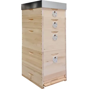 Včelí úl Langstroth kombinovaný - sestava 2 nástavky Jumbo + 2 nástavky 1/2, Borovice vejmutovka