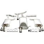 TA Technix sportovní nerezový catback duplex výfuk Audi A4 Quattro sedan + Avant (8K / B8, 2008-2015), 2x 80 mm kulatá rovná nerezová koncovka s pertlem pro obě strany