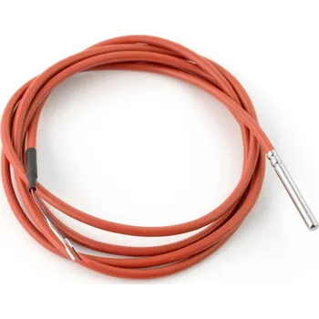 Vodotěsná sonda se snímačem teploty DS18B20 - 2m - hnědá - silikon