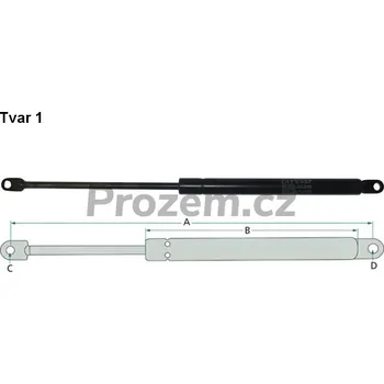 Kapota Plynová vzpěra 305/170 mm, 250 N, na přední okno dolní pro Fendt, X800420422000