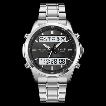 Hodinky Vodotěsné pánské sportovní hodinky - stříbrná bílá