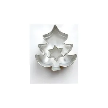 Vykrajovátko Vykrajovátko - Stromeček se středem hvězdička / 4,7 cm