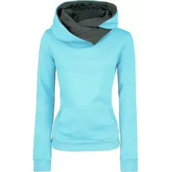 Dámská mikina Dámská mikina s kapucí - modrý,L