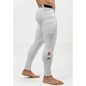 NEBBIA Fitness legíny s kapsou DISCIPLINE bíla XL