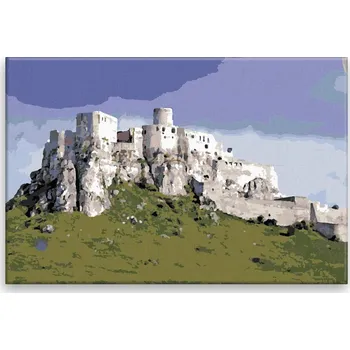 Dětské zboží Malování podle čísel - Spišský hrad - 60x40 cm, bez dřevěného rámu - CZ výroba