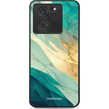 Pouzdro na mobilní telefon Lesklý kryt Mobiwear Glossy - Xiaomi 13T / 13T Pro - G024G - Zlatavý a zelenkavý mramor (Prémiové lesklé pouzdro, obal, kryt Mobiwear Glossy na mobil Xiaomi 13T / 13T Pro - G024G - Zlatavý a zelenkavý mramor, materiál Plast + TPU silikon - krytí po všech)