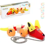 CUBIKA DŘEVO Baby Pejsek tahací na kolečkách *DŘEVĚNÉ HRAČKY*