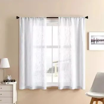 Obývací stěna Moderní krátké záclony - Bílý,140cm x 160cm,Oka