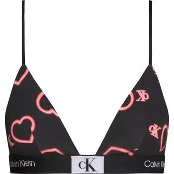 Podprsenka Dámské podprsenka 000QF7478E H1R černá se srdíčky - Calvin Klein L