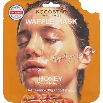 Pleťová maska Kocostar Waffle pleťová maska honey, 38 g