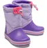 Dívčí sněhule Crocs Crocband LodgePoint Boot K fialové