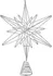 Vánoční osvětlení Špička na stromek hvězda stříbrná 20 LED 33 cm