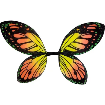 Karnevalový doplněk Křídla - Motýl - oranžová