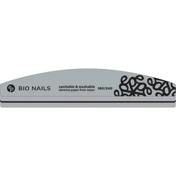 BIO NAILS Pilník profi 180/240 pěnový půlměsíc logo Kusy: 1 ks