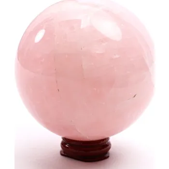 Drahý kámen Magieprirody.cz Růženín koule 82 mm 767 g přírodní kámen + dřevěný podstavec #B149