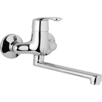 Vodovodní baterie JB Sanitary Hela L10 30 10 Dřezová nástěnná baterie 100mm, ramínko ploché 300 mm,