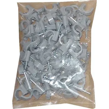 kabelová chránička Kabelová příchytka 10mm šedá, balení 100ks