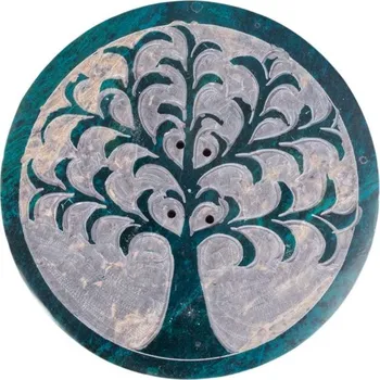 Vonná tyčinka Mramorový stojánek na vonné tyčinky Strom života - modrý, Sittar