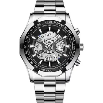 Hodinky Luxusní vojenské hodinky - Stříbrná černá