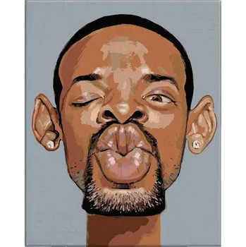 Dětské zboží Malování podle čísel - Will Smith - 40x50 cm, bez dřevěného rámu - CZ výroba