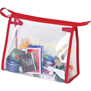 Kosmetická taška etue větší lemovaná červeně