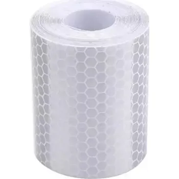 Reflexní páska samolepící - na oblečení, kolo atp., délka 5x 1m - Bílý