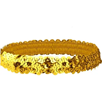 Karnevalový doplněk Flitrovaná čelenka z 20. let - Zlatá