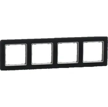 Rámeček Schneider Electric SEDNA SDD362804 čtyřnásobný kouřové sklo