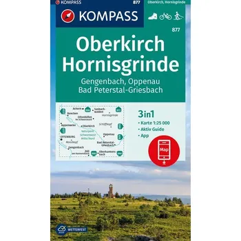 KOMPASS Wanderkarte 877 Oberkirch, Hornisgrinde, Gengenbach, Oppenau, Bad Peterstal-Griesbach 1:25000 - KOMPASS-Karten GmbH