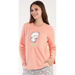 Dámské pyžamo dlouhé Vienetta Secret Kotě světle zelená XL