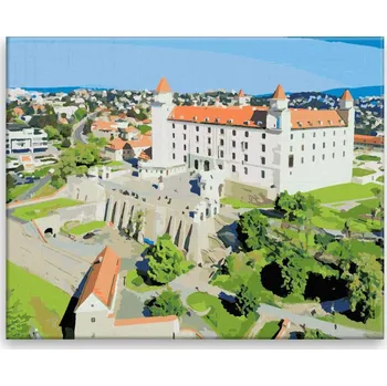 Dětské zboží Malování podle čísel - Bratislavský hrad - 50x40 cm, bez dřevěného rámu - CZ výroba