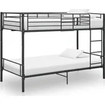 Petrashop Poschoďová postel černá kov 90 x 200 cm Černý287910