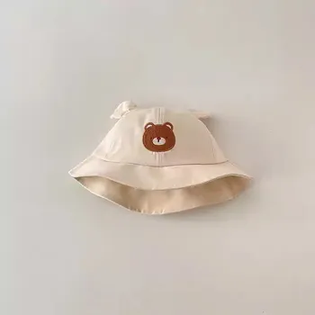 Klobouk Roztomilý dětský klobouk s oušky - béžový