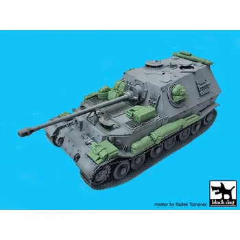 Plastikový model Blackdog 1/35 Sd.Kfz 184 Elefant tank accessories set (ITA)