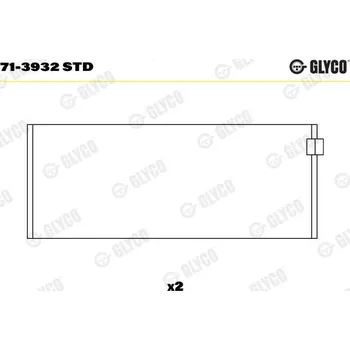 Ojnice Ojniční ložisko GLYCO 71-3932 STD