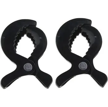 Klipy na kočárek - Černý kolíček - 2 Ks